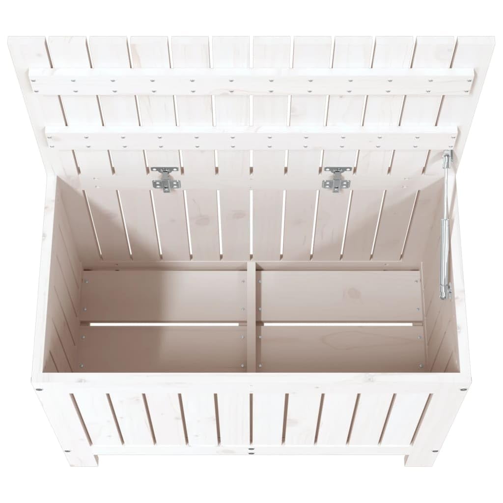 vidaXL Contenitore Giardino Bianco 76x42,5x54cm Legno Massello di Pino