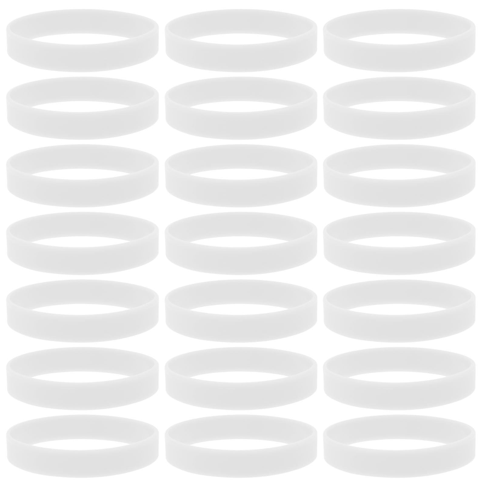 Braccialetto Luminoso in Silicone Bianco 100 Pezzi | Feste e Corsa Notturna, Superficie Liscia che Non Irrita la Pelle, Design Semplice per Ragazzo Ragazza