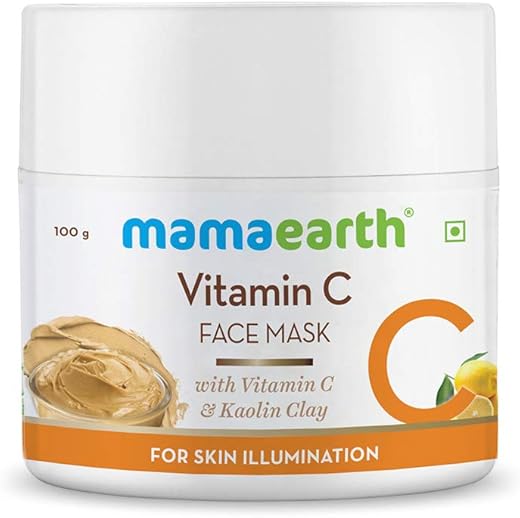 Mamaearth Vitamin C Face Mask With Vitamin C & Kaolin Clay for Skin Illumination – 100 g