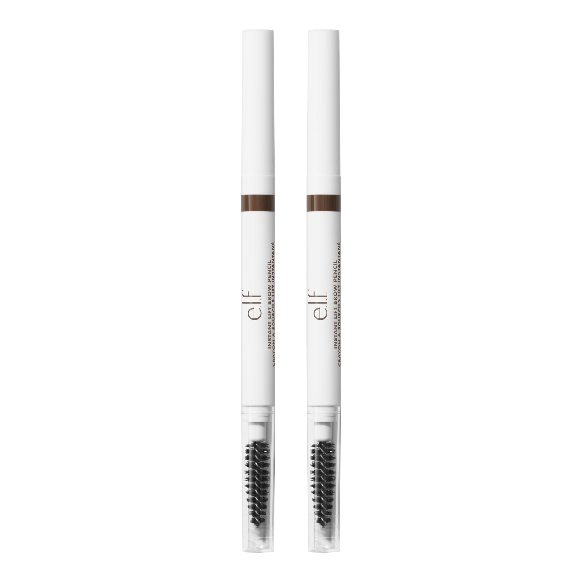 e.l.f. Instant Lift Brow Pencil, Dual-Sided, Precise, Fine Tip, Shapes, Defines, Fills Brows, Contours, Combs, Tames, Taupe 0.18g (Pack of 2)