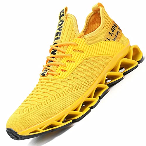 Image of Chopben Men's Running Shoes Blade Non Slip Fashion Sneakers Breathable Mesh Soft Sole Casual Athletic Walking Shoes