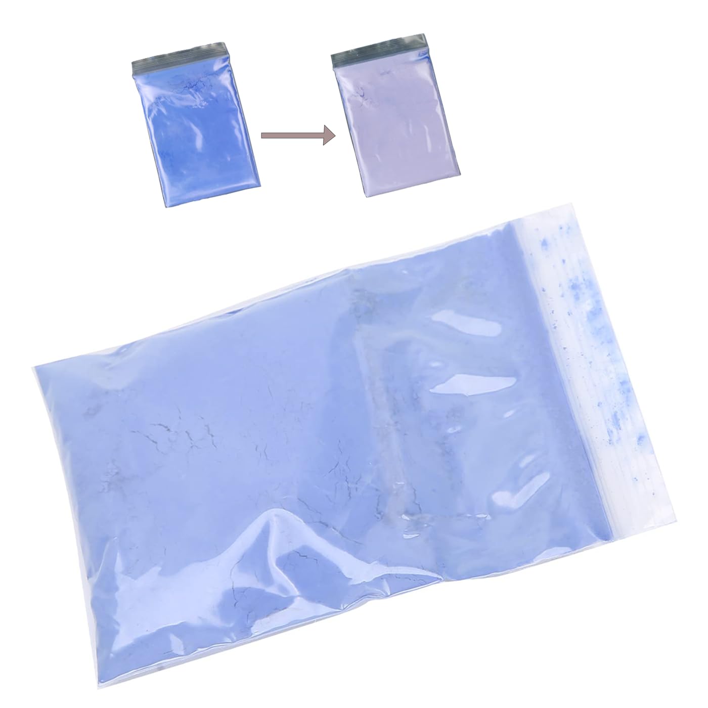 Thermochromic Temperature Activated Pigment Powder Heat Sensitive Color Changing Powder for Slime, Paint, Resin, Epoxy, Nail Polish, Ink, Fabric Art 31℃ Heat Sensitive(Light blue to light orange)