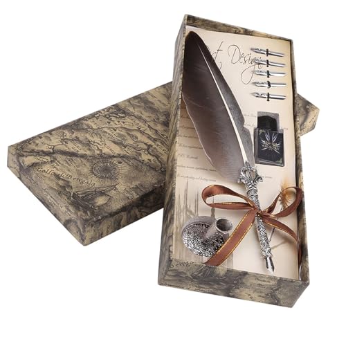 Juego de Pluma de Caligrafía Inglesa con 5 Puntas, Tinta de