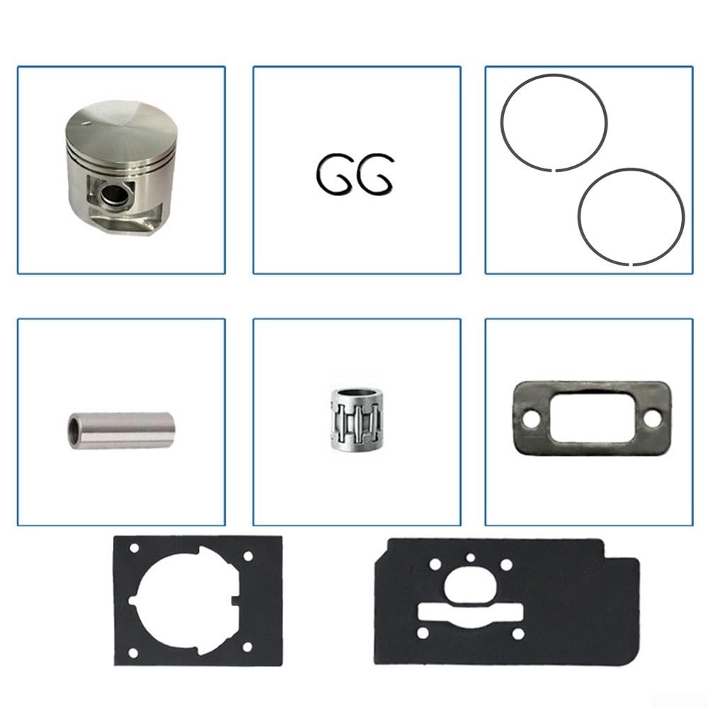 Kit pistone cilindro, 1 set per soffiatore a foglia di ricambio P100006300 compatibile con modelli PB-8010 PB-9010 Ripristina le prestazioni del motore appassionati di riparazione fai da te