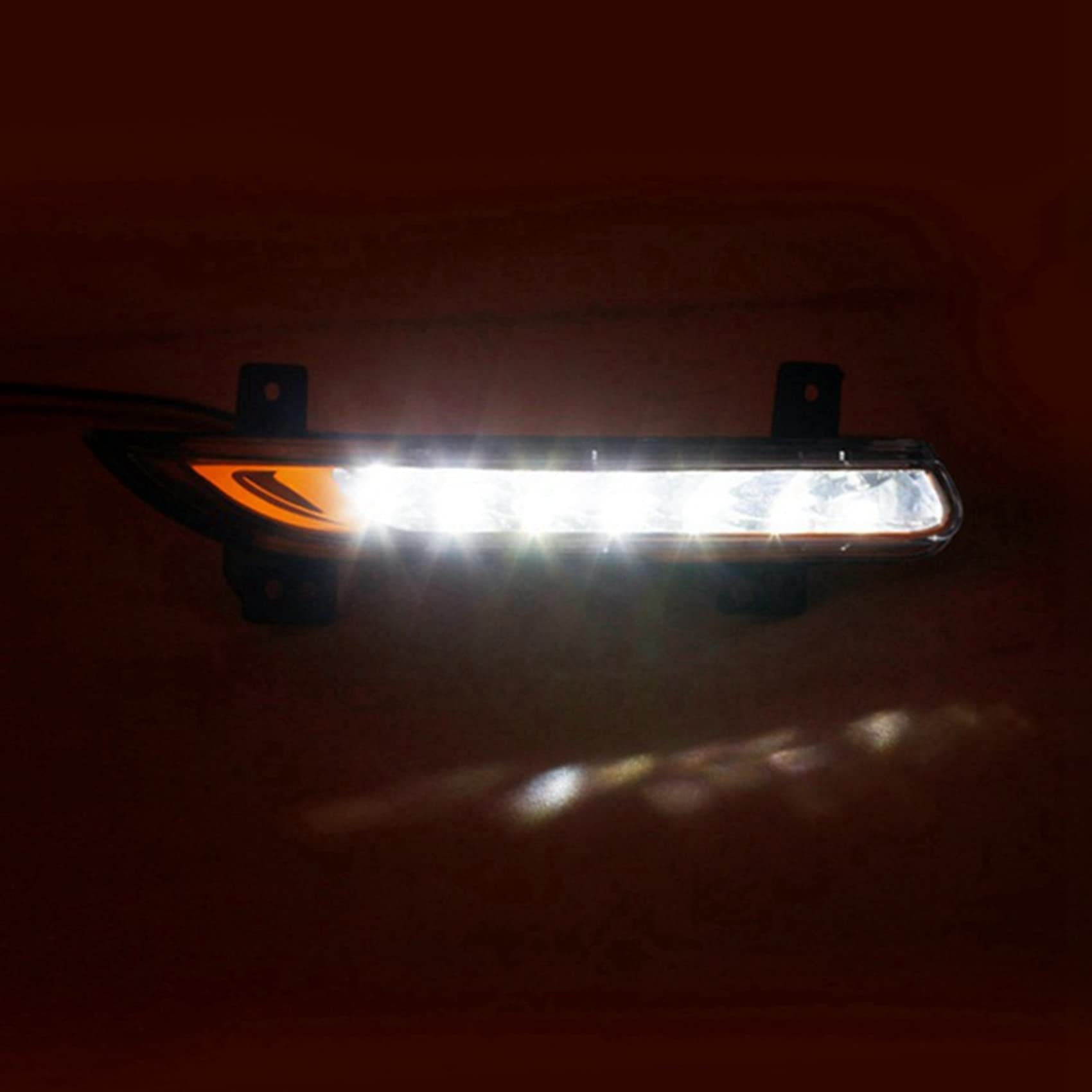 lascivious 2X Samochód Przedni Lewy LED DRL śWiatłO Przeciwmgielne dla Fluence 2014 + Samochodowa śWiatłA do Jazdy Dziennej Zderzaka