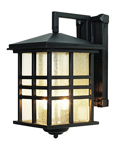 Trans Globe Lighting TG4636 BK Craftsman/Mission Two Wall Lantern Outdoor-Post-Lights, Black