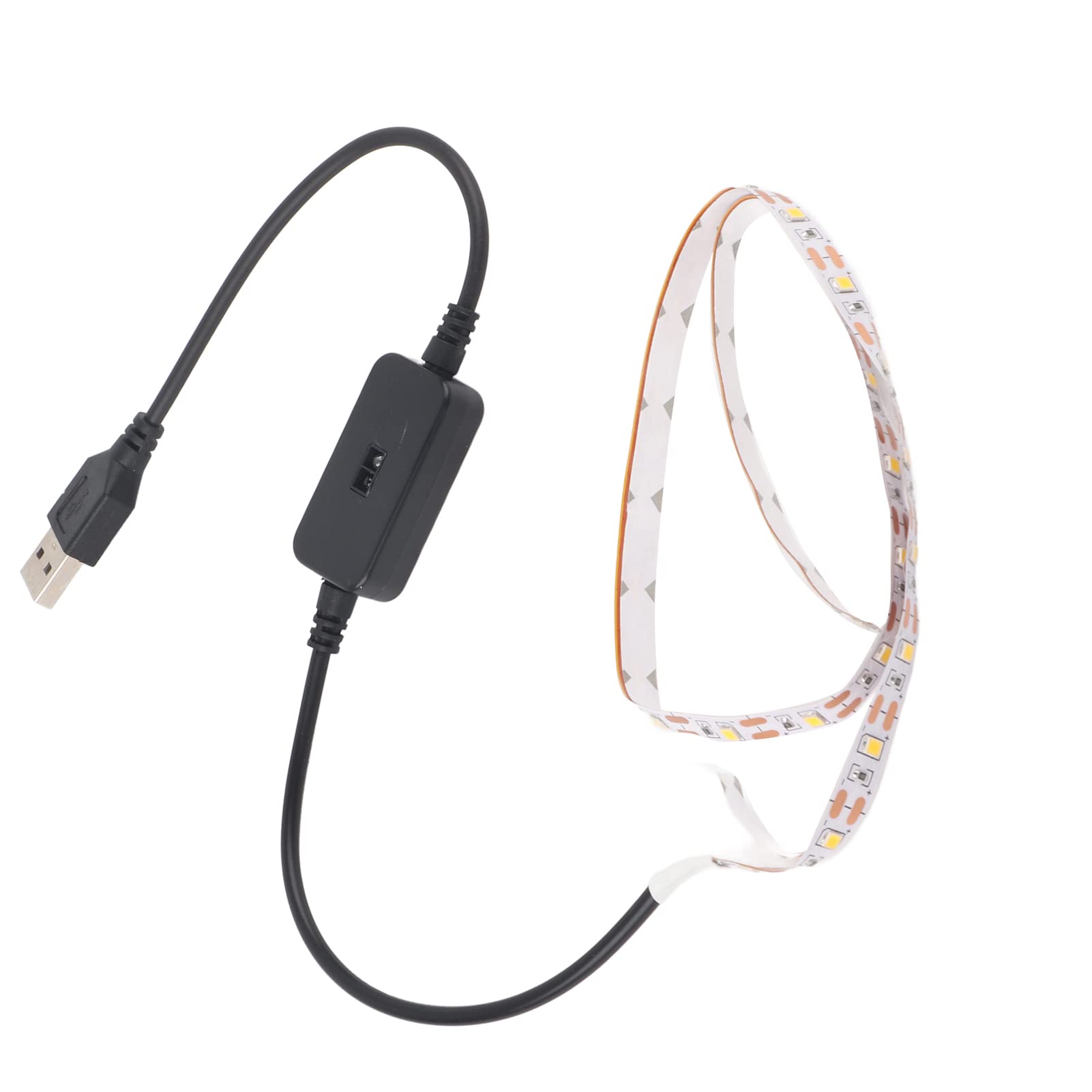 Sorandy LED Strip Lights Self Adhesive Warm Rope Sensor Lights USB Powered Home Decoration for TV Kitchen Cupboard Bedroom Decor Under Cabinet Counter Hallway Stairs (1M)