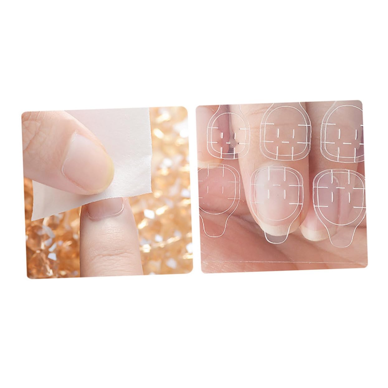 FRCOLOR 3er-set Jelly-nagelkleber-aufkleberpackung Nagelkleber Für Einfache Nagelkunst-erstellung 50 Blatt * 3
