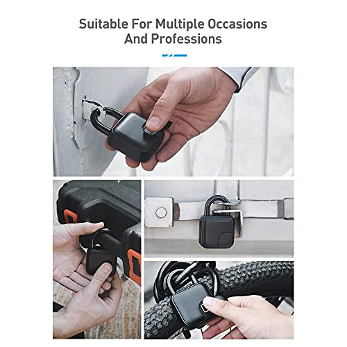 Impressão digital com cadeado inteligente e aplicativo desbloqueando impressão digital recarregável 300mAh BT Lock… - Imagem 4