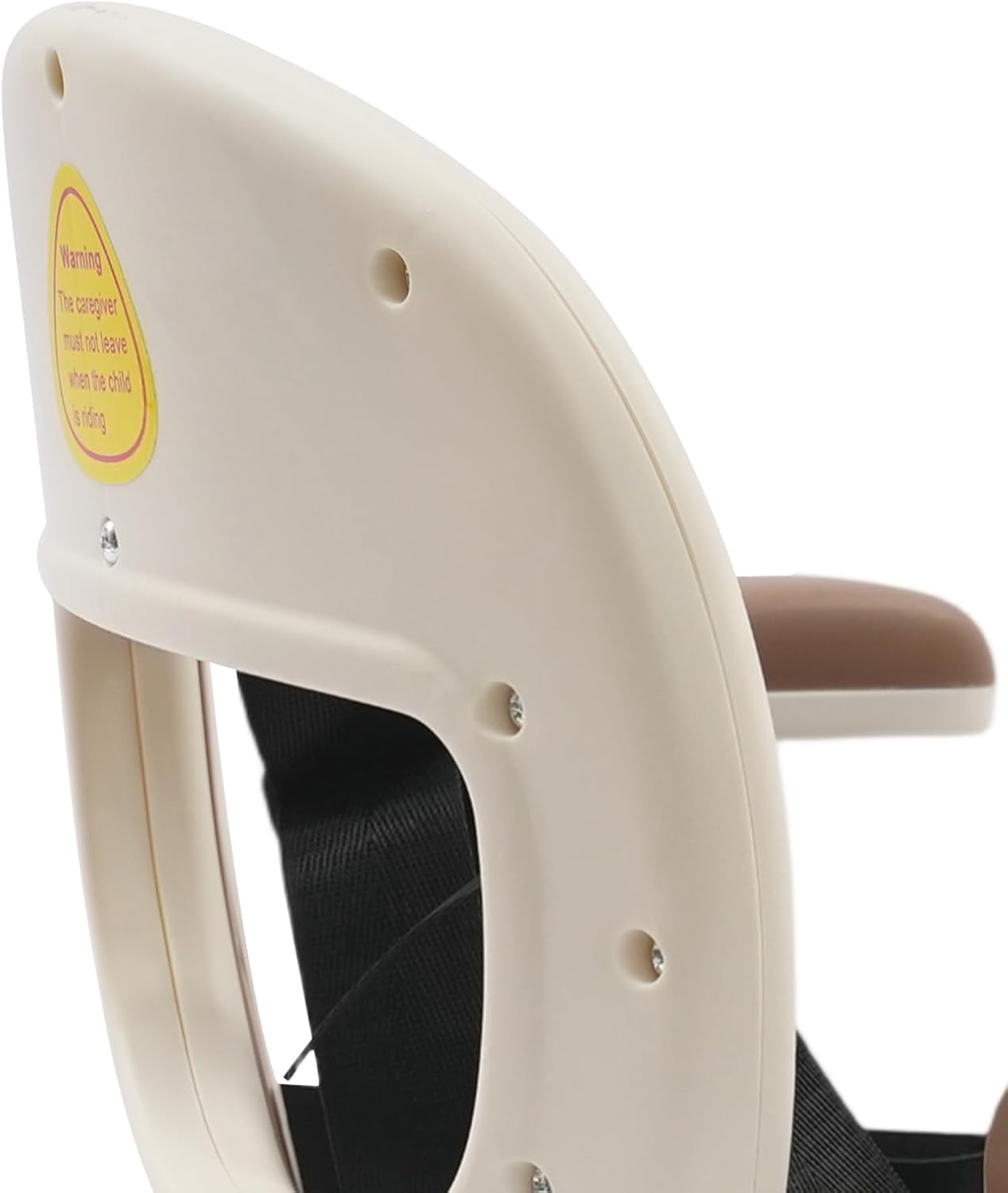 Kids Bike Seat with Handlebar Attachment, Detachable Front Mounted Child Bicycle Seats with 360-degree Rotation for Children 6 Months to 8 Years for Most Mountain Bikes (Beige)