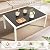 Oasishine 4-Piece Aluminum Patio Furniture Set White Outdoor Metal Frame Sofa Set with High Backrest Seating Glass Coffee Table All-Weather with Non-Slip Cushions and Waterproof Covers, Khaki