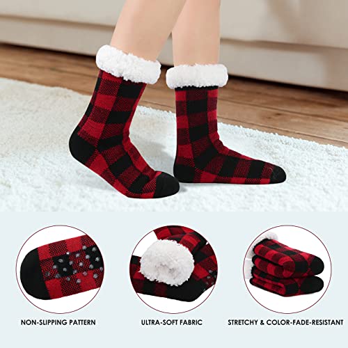 American Trends Fuzzy Socks for Women - Warm Indoor Winter Furry Socks for Christmas4