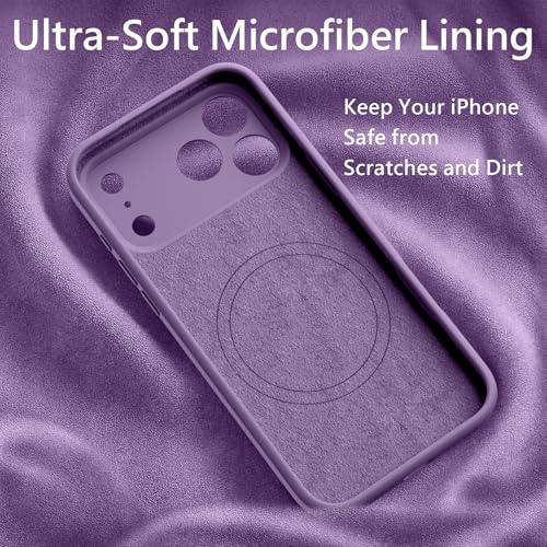 Image of FireNova Magnetic for iPhone 17 Pro Case, Compatible with MagSafe, [Integrated Silicone Camera Control Button] [Camera Protection] Anti-Scratch Microfiber Lining Phone Case, 6.3 inch, Light Purple