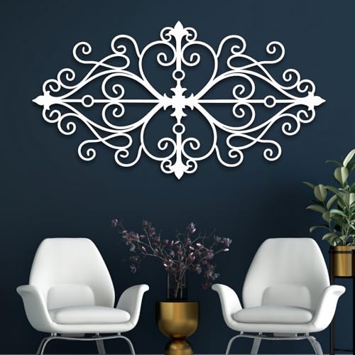 Maclou Metal Scroll Wall Decor,Geometric Metal Wall Art,Wall Decor for