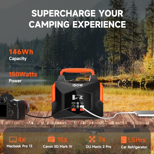 Bailibatt Portable Power Station For Camping, 150W 146Wh Portable Generator thumb #2