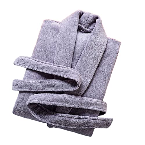 Kimono sauna unisexe en coton gaufré argenté taille L