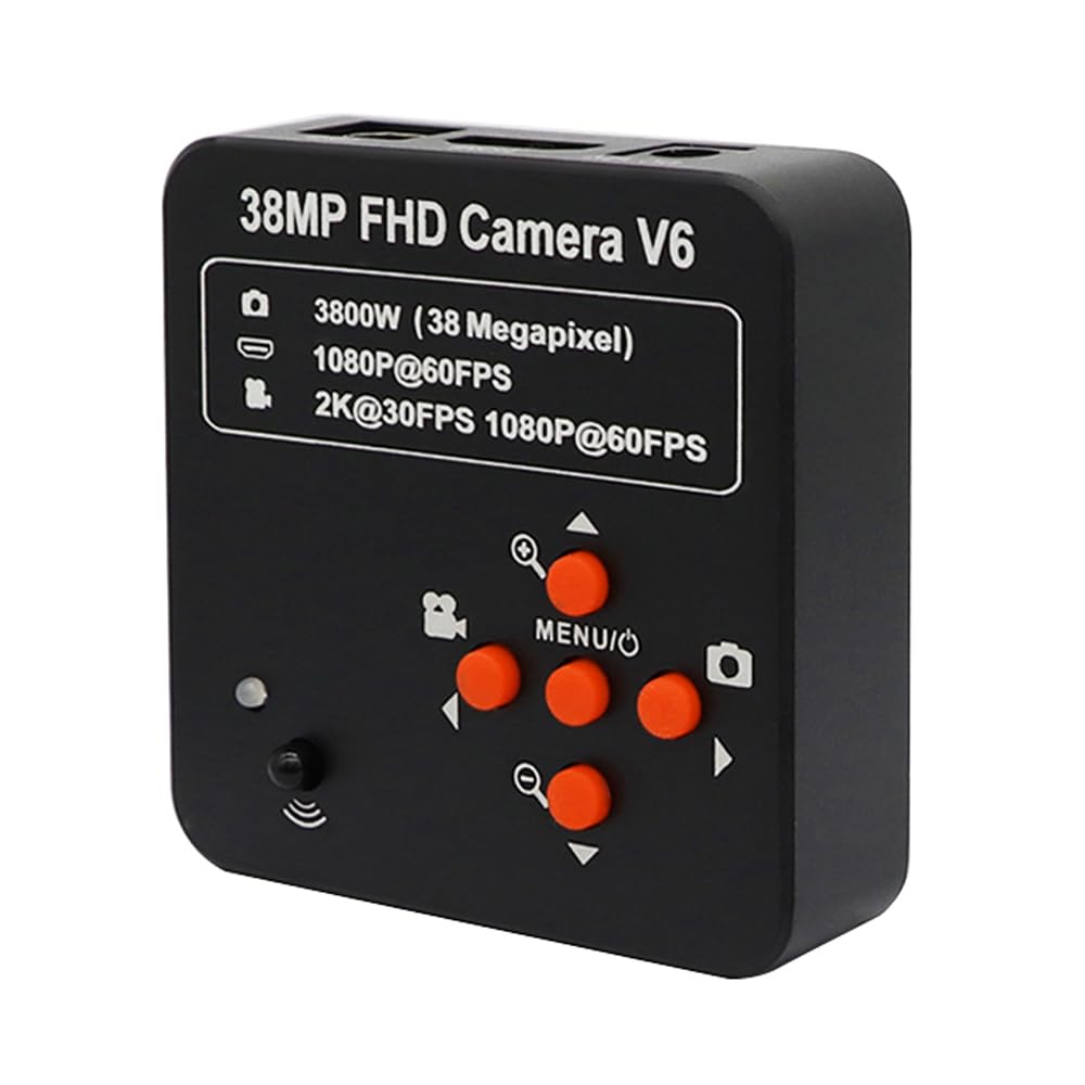 Fotocamera HDMI USB da 38 MP Microscopio Video Industriale 1080P Fotocamera HD e Obiettivo con Attacco C 180X con Luce ad Anello Regolabile a 56 LED