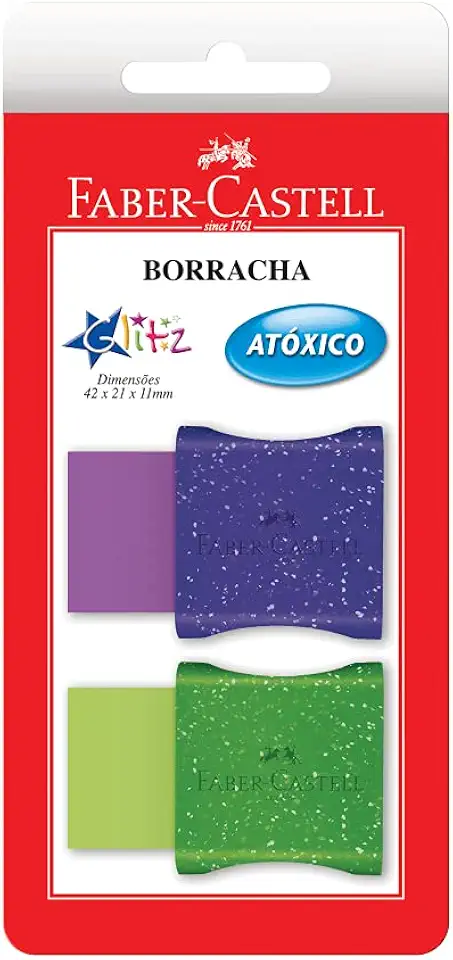 Borracha Max Glitz Sortidas 2 UN Faber Castell