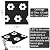 MORCART 20 Pack Peel and Stick 8" x 8" Vinyl Flooring Waterproof DIY Flooring for Bathroom, Kitchen, Fireplace, Pet House, Stairs, Bedrooms, Wall Black