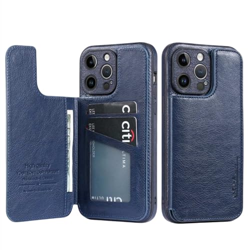 Étui en cuir à rabat pour iPhone 11 Pro Max portefeuille rétro à aspiration magnétique