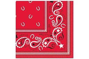 Cowboy Western Red Bandana Napkins