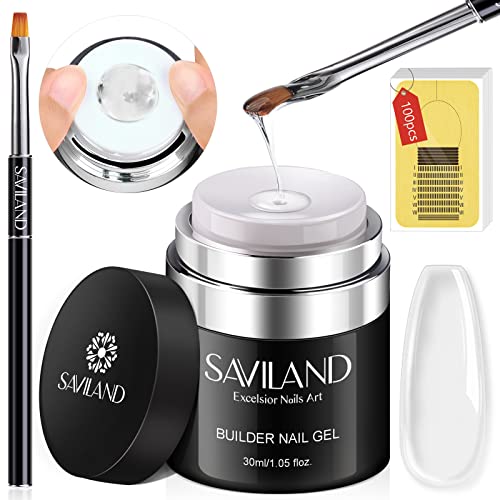 GAOY Watery Crystal Poly Gel for Nail Extensions, 30g Nail Builder Gel, Thin Viscosity, Easy Application & High Hardness, Nude Pink 03