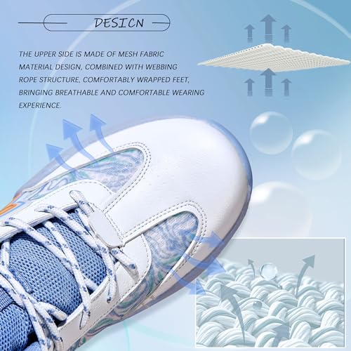 Image of Men's Basketball Shoes Fashionable Breathable Anti Slip Sports Shoes Outdoor Running Fitness Training Shoes