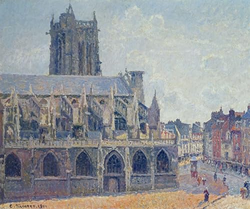 Célèbre imprimer l'affiche murale église St Jacques de Dieppe Camille Pissarro