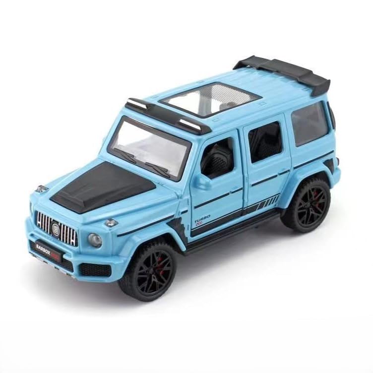 Cocoblinc 1 32 Brabus 700 Model Car Sports Car Exclusive Alloy Metal Pull Back Die-Cast Car Diecast Metal Pullback Toy Car with Openable Doors & Light Music Toys for Kids - SkyBlue