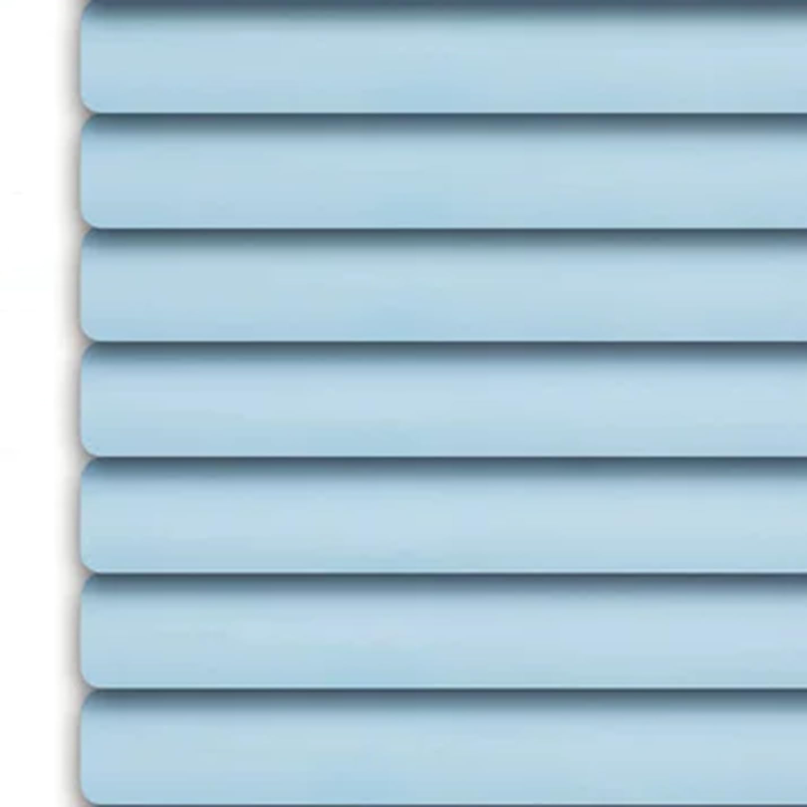 Persianas para ventanas de salón: aluminio azul claro con kit de montaje para tu privacidad