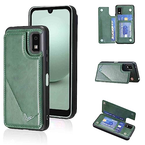 �yAnrek�z�݊��� SHARP AQUOS wish3/SH-53D/A302SH/A303SH �p �V�^ �w�� �J�[�h�P�[�X�i�_���O���[��) �A�N�I�Xwish3 �X�}�z�P�[�X �J�[�h���[ ���u���@�\ �g�уJ�o�[ wish3 GREEN