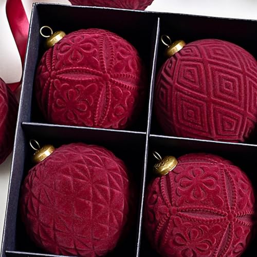 Boules de Noël 9.9 cm : pack de 9 pièces incassables pour sapin festif - 7