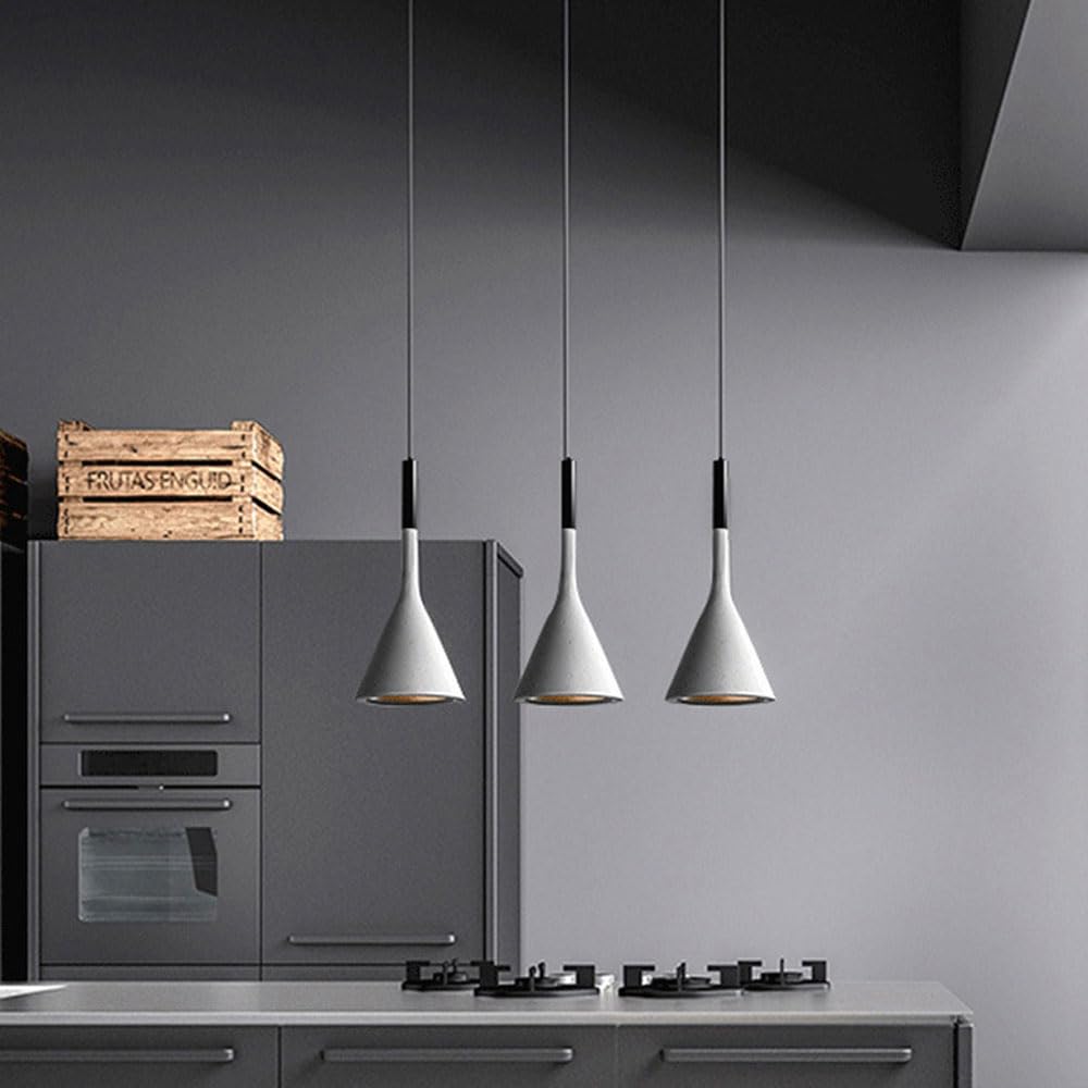 Lampadario a testa singola E27, lampada a sospensione in metallo in stile nordico, paralume creativo a sospensione a forma di tromba, montaggio a filo con apparecchi di illuminazione e balcon