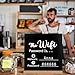 Outus Wooden Wi-fi Password Sign 8.46 x 8.46 Inch Chalkboard Style Board Freestanding Centerpiece Decor Wooden Framed Sign for Home Business (wi-fi Password Theme)
