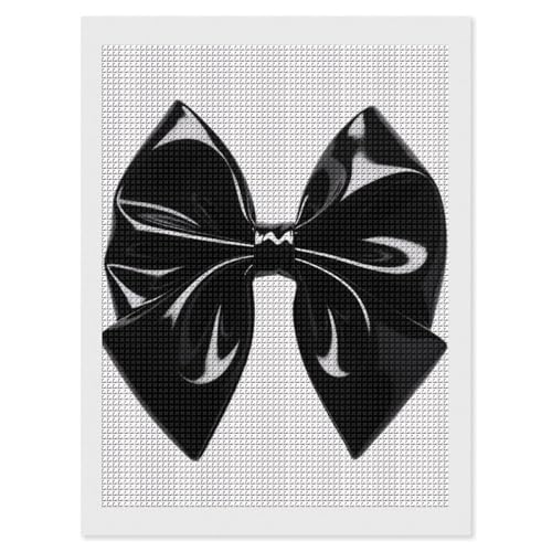 Peinture diamant 5D finie sans imperfection kit FodPand noeud noir pour calmer l'anxiété