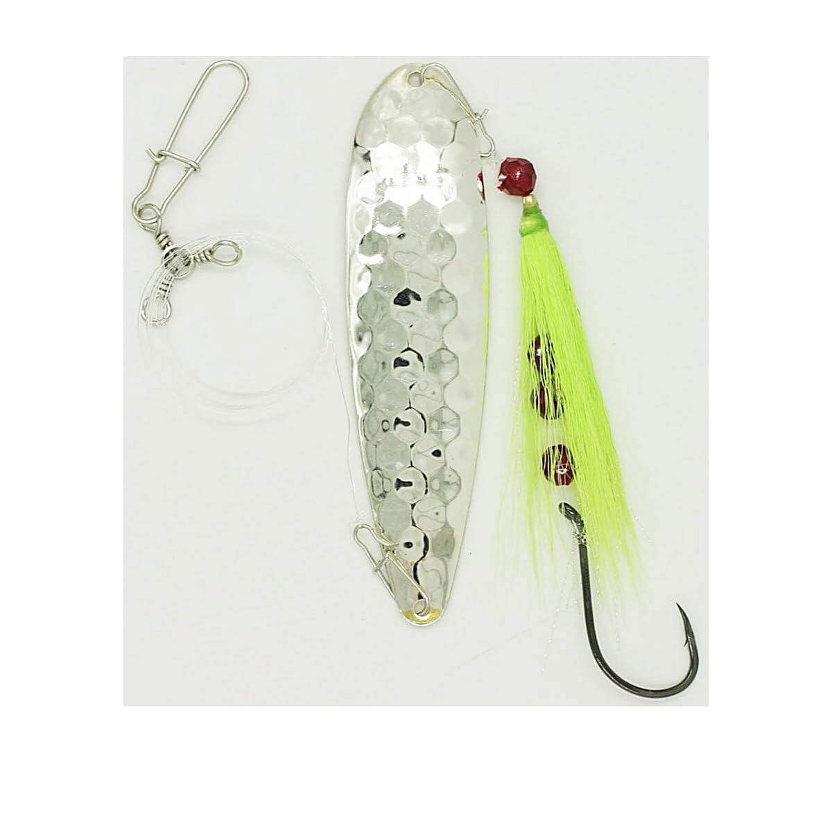 Generic SeaSnare Fluke Pro - Original 3-Way Swivel Single Hook Spoon Rig, 5/0 Hook, Pink Teaser