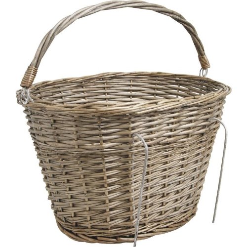 Panier à vélo en osier gris léger pour éviter les sacs lourds