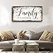 Family is Everything Wall Decor-Rustic Family Quote Print Canvas for Farmhouse Signs Canvas Wall Art-Retro Artwork Wall Decoration for Living Room,Bedroom,Dining Room,Office,Home Decor,Ready to Hang 20