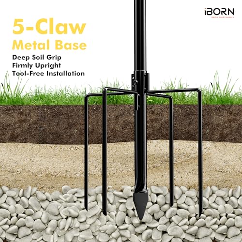 Bain d'oiseau sur pied iBorn en métal bronze pour extérieur - 5