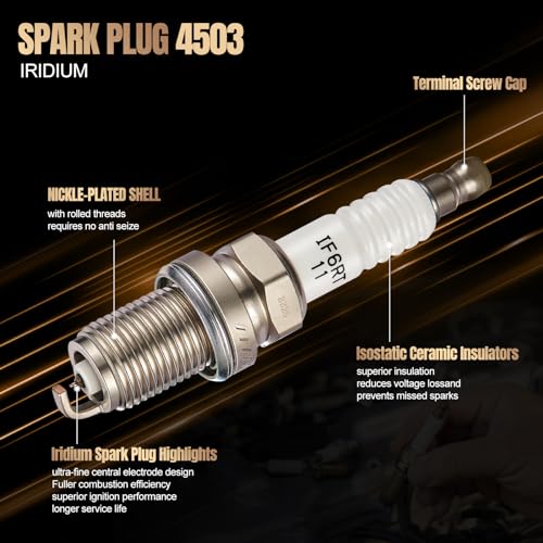 Image of Set of 6 UF242 Ignition Coil Pack and 4503 Spark Plugs Compatible with Acura 99-03 TL, 01-03 CL, Compatible with Honda 00-02 Accord, 99-07 Odyssey Replaces 30520P8EA01 C1221 GN10168 5C1013