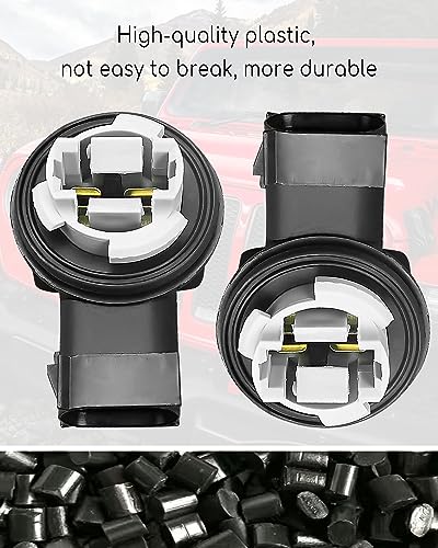 Image of TIKSCIENCE Front Turn Signal Light Bulb Socket Fit For Jeep Wrangler JK JKU 2007-2018 Parking Lamp Plug Socket, 2Pcs