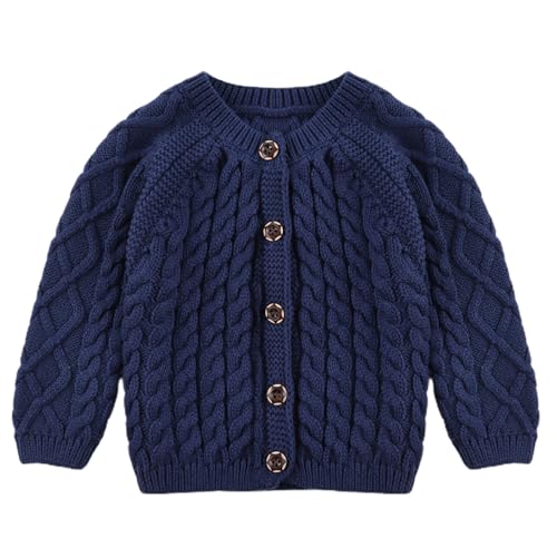Baby Girls Sweater Toddler Knit Cardigan Kids Long Sleeve Cardigan Infant Crewneck Coat Fall Winter