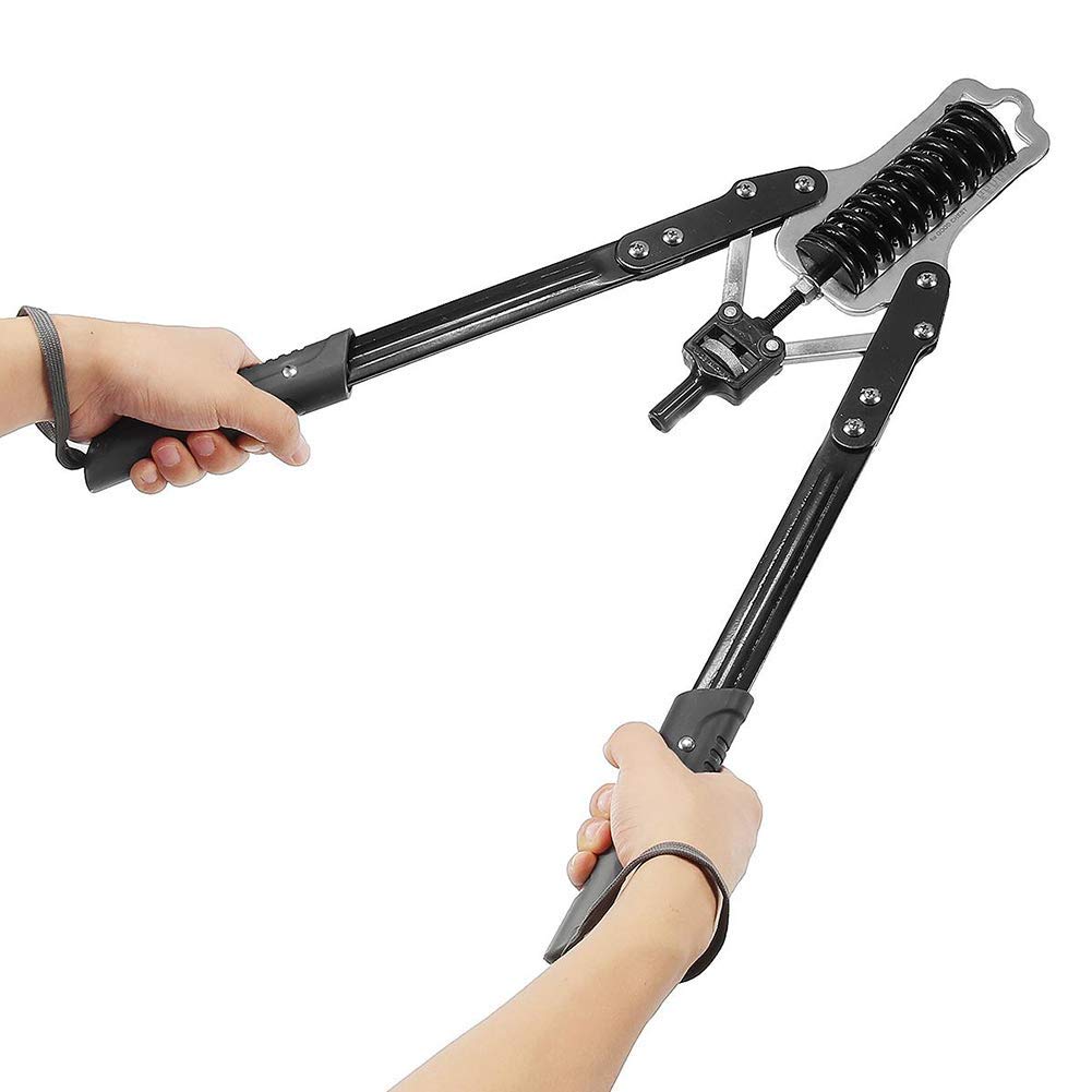 Expansor de Pecho para Ejercicios de Brazos, 160 kg/353 LB, Resistencia Ajustable, Doble Resorte, ejercitador de antebrazos, Ideal para Entrenamiento de Fuerza Pectoral.