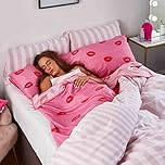 Sassy B Pouting Lips Self Tan Sheet Protector Pink, 135 x 215 cm