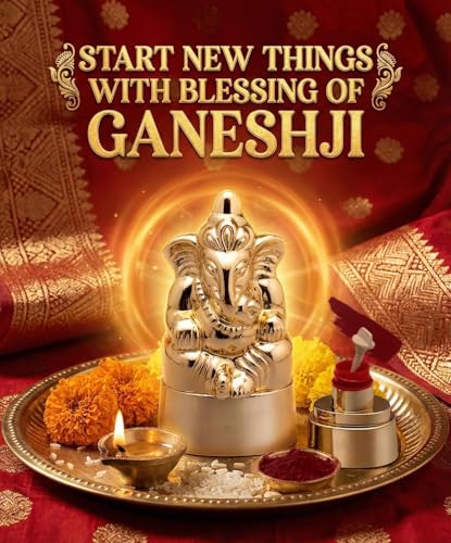 Image of Ganesh Statue Organic Sindoor Powder for Women - 100% Natural Kumkum, Traditional Sindhuram for Forehead & Puja Tilak, Long-Lasting Maroon (Pack of 2)
