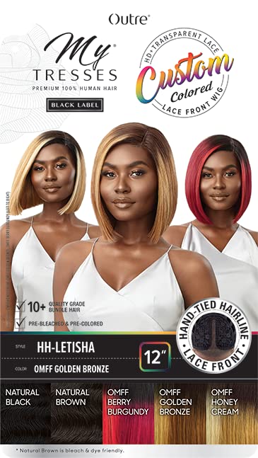 Miniatura 6 de Outre Mytresses - Peluca de cabello humano 100% sin procesar, color personalizado, con encaje frontal HD - LETISHA (color negro natural)