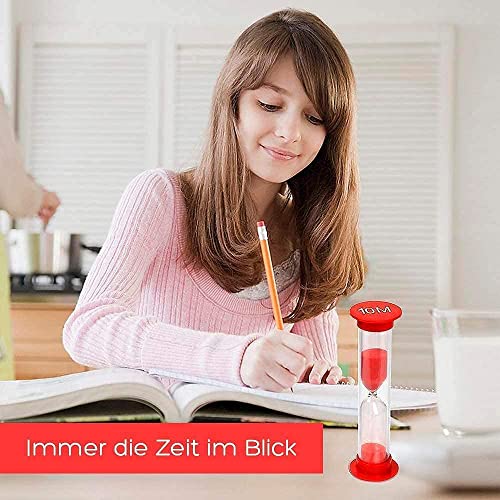 Sanduhren - 30sec, 1min, 2min, 3min, 5min, 10min - Sanduhr, Zeitmesser - 6 Stück – Ansicht 7