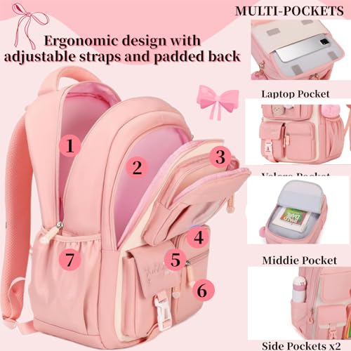 Image of Girls Backpack Kids Backpack for Girls Kawaii Ita Kids School Bookbag for Teen Elementary Middle School