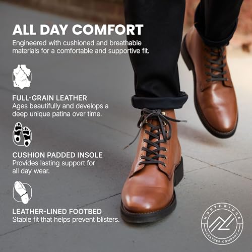 Image of Denali Men's Boot - Premium Full-Grain Leather Ankle Boot with Studded Outsole & Glove-Lined Interior