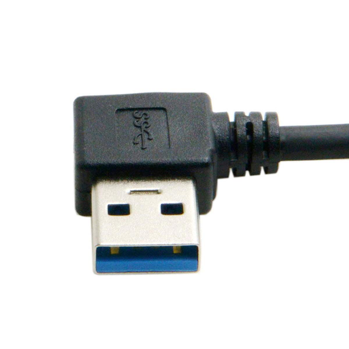 xiwai USB 3.0 Type-A Male to Female Extension Cable 20cm 5Gbps 90 Degree Left Angled - Image 4